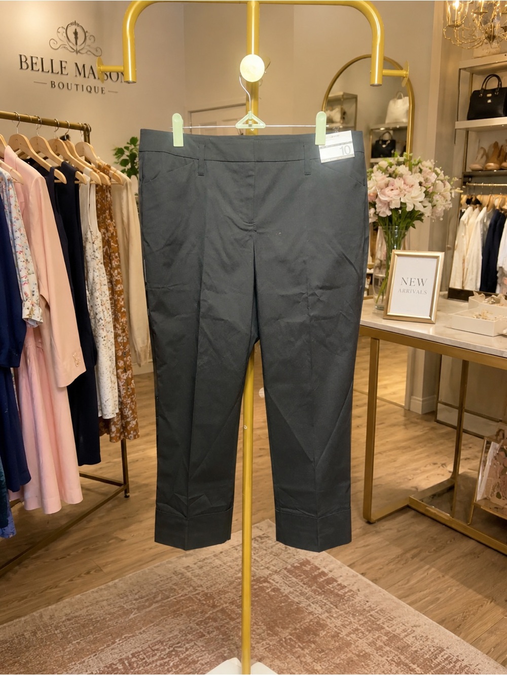 New York & Company Black Cropped Straight Pants